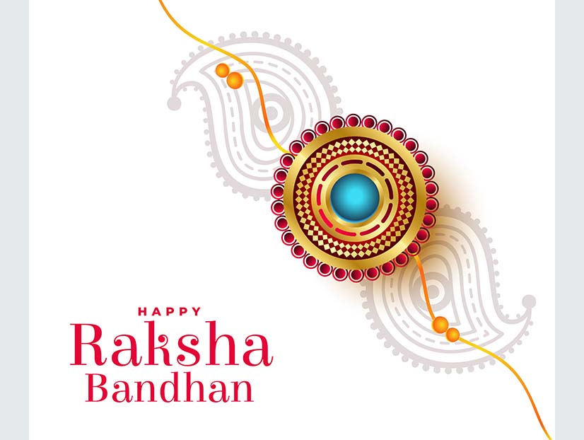 Happy Raksha Bandhan cultural festival greeting card